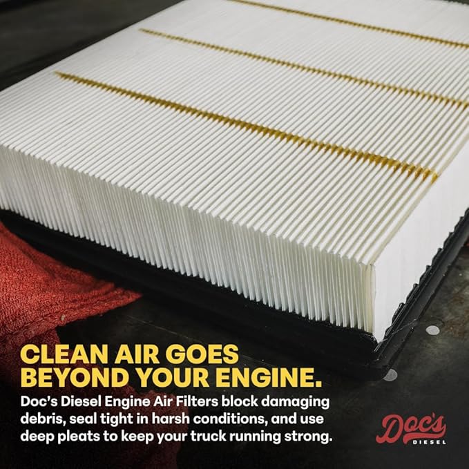 Doc's Diesel Engine Air Filter DPA6109 | Compatible with Ford 6.7L Powerstroke F250, F350, F450, F550 2011-2016 | Replaces FA1902