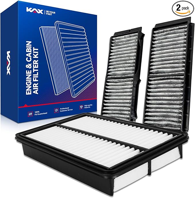 KAX Engine & Cabin Air Filter Kit, Replacement for Mazda 3 2012-2013 2.0L, Replace# CA11259 CF11672