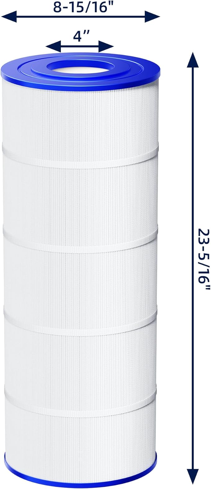 Pool Filter Cartridge Replacement Compatible with Hayward C1200 CX1200RE,Pleatco PA120, Unicel C-8412, Filbur FC-1293, Ultra-B2, Clearwater II 125, 120 Sq.Ft, 23-5/16"x8-15/16, 1 Pack