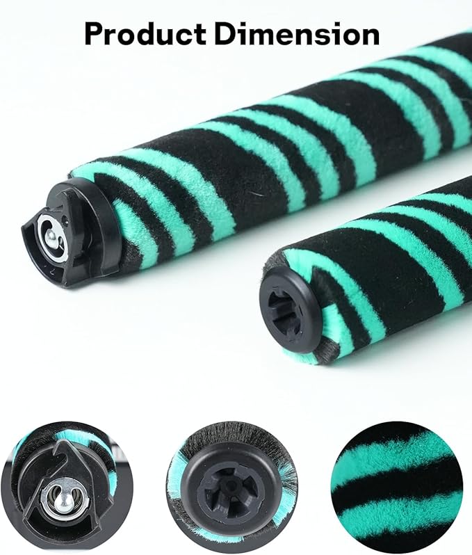 Leemone AZ4002 Soft Brushrolls Replacement Accessories for Shark AZ4000 AZ4000C AZ4002 AZ3901 POWERDETECT Upright Vacuum Cleaner, 2 Brush rolls, 1 Cleaning Brush, 3 Pack