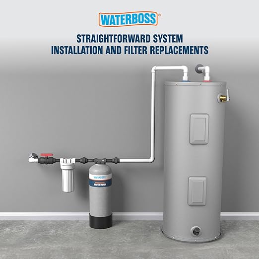 WaterBoss Whole House Water Filter - Whole Home Water Filtration System for Well & City Water - Filters 96.9% of Chlorine Taste & Odor - 6yr, 600,000 Gl, WB-WH-Filter
