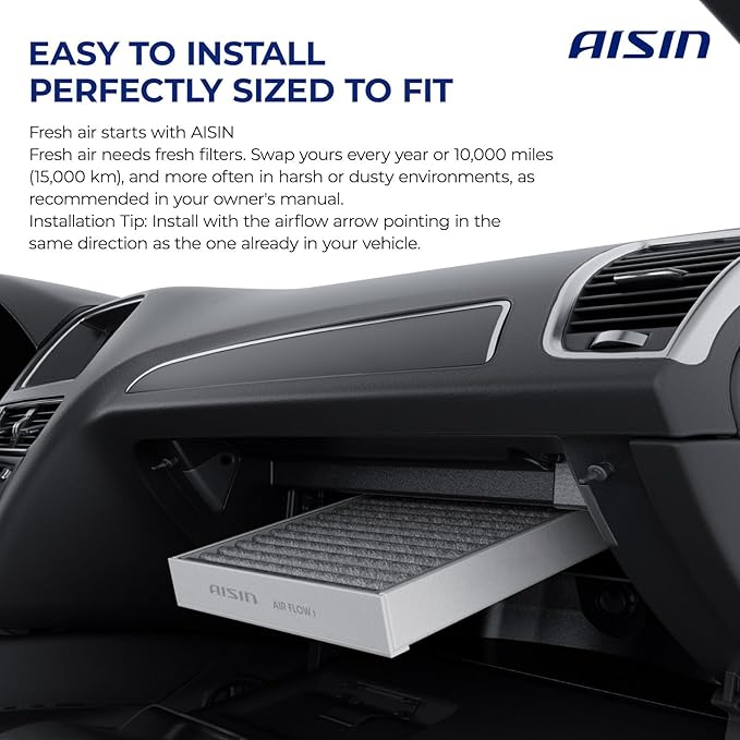 AISIN AFTERMARKET CBFAZ-00320 Cabin Air Filter with Activated Carbon - Compatible with BMW X5 2000-2006, Land Rover Range Rover 2003-2013