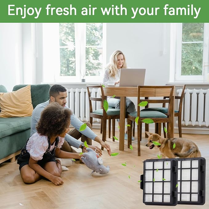 Vacuum Filters Compatible with Eureka NEN180 NEN186BL Bagless Canister Vacuum Cleaner - HEPA Filter Replacement Accessories Part,4 Pack (It's Not Dust Cup Filters)