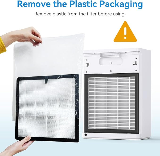 Tailulu H13 True HEPA Air Purifier Replacement Filter for HQZZ-260 Air Purifier, With 3-in-1 Filter for Large Room Filter Allergies Pollen Smoke Dust Pet Dander