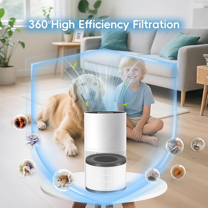 2 Pack AP-S0610L HEPA Replacement Filter Compatible With MOOKA AP-S0610L Purifiers, 3-IN-1 H13 True Hepa Filter & High-Efficiency Activated Carbon