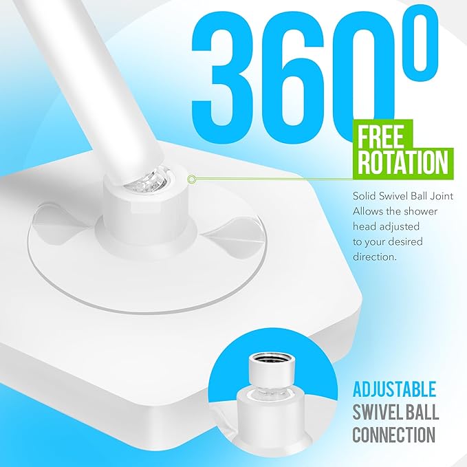 AquaHomeGroup Luxury Filtered Shower Head Set - 20 Stage Filter Reduces Chlorine, Heavy Metals and Sediment - Vitamin C E and A - White