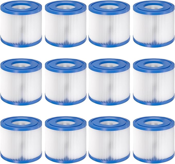 12 Pack Type VI Hot Tub Filters Cartridge Replacement for Saluspa Hot Tub Compatible with Lay-Z-Spa，Coleman SaluSpa 90352E, 58323E, 58323 Swimming Pool Pump