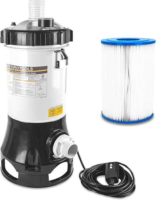 SWIMLINE HYDROTOOLS Above-Ground Pool Cartridge Filter, Sure-Flo 25 Sq Ft w/ 0.25 HP Pump, Pools up to 5500 Gallons