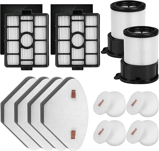 Replacement for Shark IP3251, IP3251C, IP3253, 2 PACK Auto-empty Dock Hepa Filter + 4 PACK Pre-motor Filter Assembly & 2 PACK Handheld Vacuum Post-motor Filter+ 4 PACK Pre-moter Filters