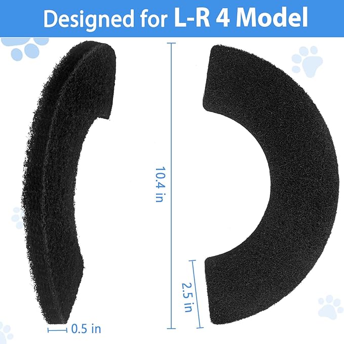 Activated Carbon Filters Compatible with LR 4 Cat Litter Box, Perfect Replacement Official Size (12Pack)
