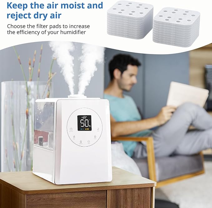 ShufudeJa Humidifier Mineral Absorption Pad 20 Pack, Replacement Filter Compatible with LEVOIT LV600S, LV600HH, OasisMist450S Humidifiers