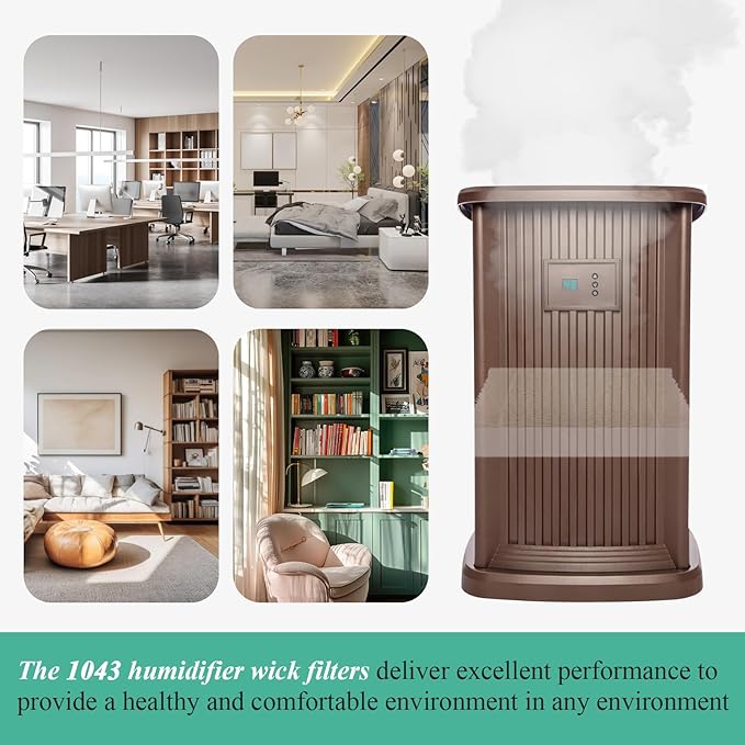 1043 Super Humidifier Wick Filters(3-Pack) Replacement for Essick AirCare Humidifiers Filter 1043 EP9500 EP9700 EP9800 831000 821000 826000 826800 836000hb Bemis Space Saver 800 8000 Series