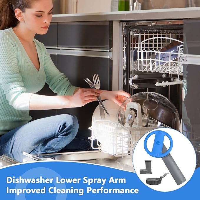 Showingo 5304507158 Dishwasher Lower Spray Arm Assembly Replacement for Frigidaire with 5304518968 Spray Arm Support & 5304506518 Drain Trap Filter, Replaces AP6036393 154821902 154821903 5304498139