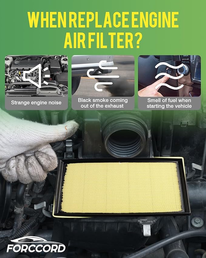 2-Pcs Engine & 1-Pcs Cabin Air Filter Fit for Toyota Tundra 3.5L 2022-2026, Sequoia 3.5L 2023-2026 Activated Carbon Cabin Filter Replacement 17801F4010 87139-50110 Car Accessories