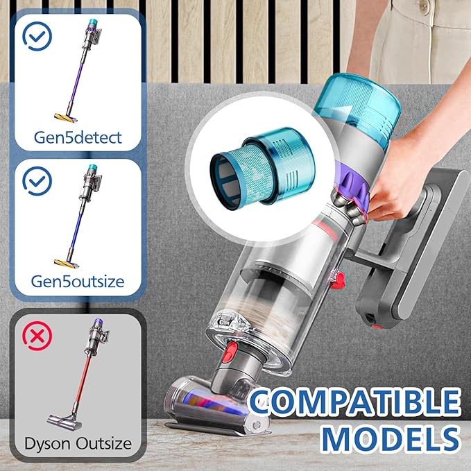 Gen5 Filter Replacement for Dyson Gen5detect| Gen5detect Absolute SV23, Dyson Gen5outsize| Gen5outsize Absolute Cordless Vacuum Cleaner SV24, Filter for Gen5 Cordless Stick Vacuums, 2 Pack