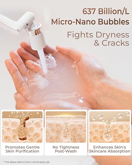 Waterdrop BFC1 Skincare Filter, Bathroom Sink Filter Water Faucet for Skin, Countertop Water Filter, SGS Certified, Reduces 99% Chlorine, Nanoscale Deep Clean, Hydrate Deeply