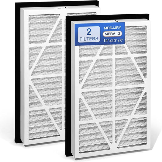 2Pack 14x20x3 MERV13 air Filter Pleated Whole House Return Grille Filter Replacements are perfectly compatible with the Zephyr VGF Series 14x20x3 Whole House Return Grille Filter