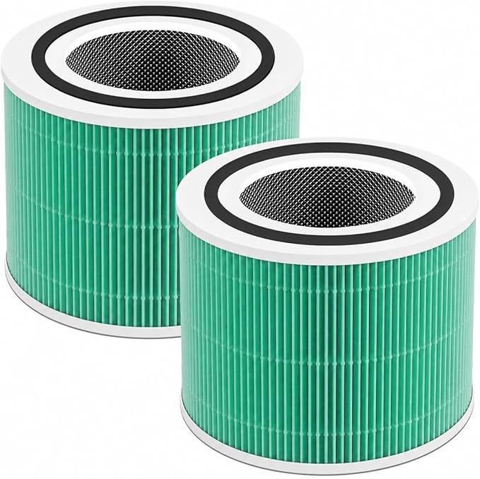 Core 300 Toxin Absorber Replacement Filter for LEVOIT 300-P 300-S Vortex Air, H13 True HEPA Activated Carbon 99.97% Filtration for Dust Pollen Allergens Pet Hair Odors, Replaces Core 300-RF, 2 Pack