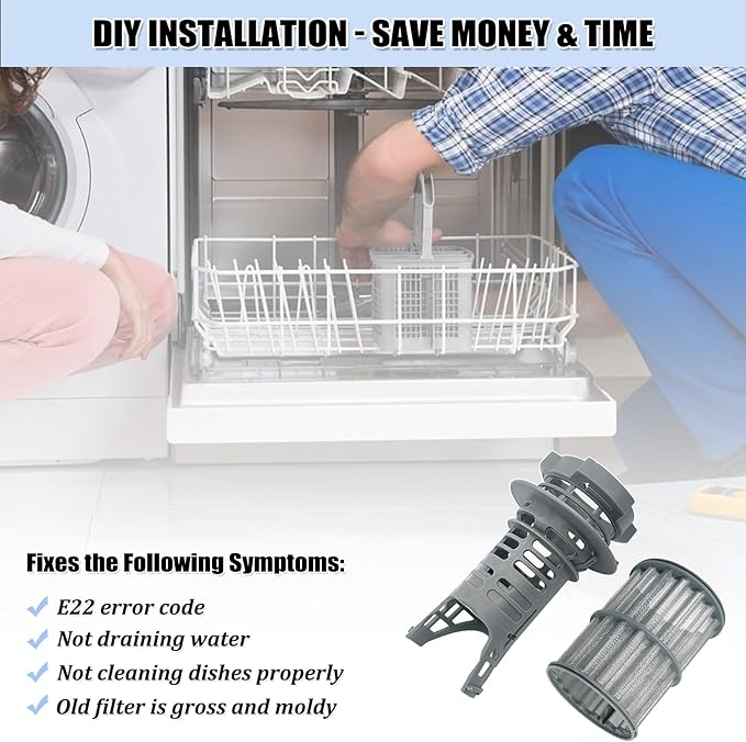 UPGRADED 645038 00645038 Dishwasher Drain Mesh Filter - 651097 Dishwasher Filter Replacement 00651097