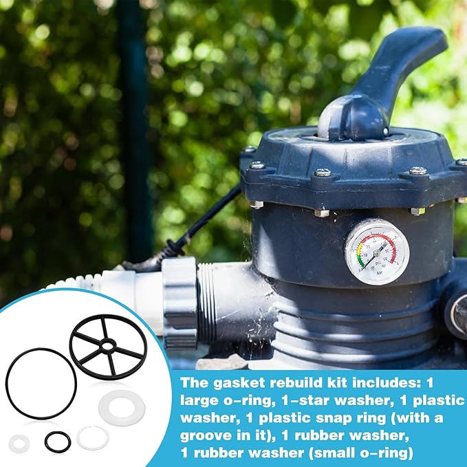 Pool Filter Parts Spider Gasket Kit, SPX0710L O-Ring Vari-Flo XL Valve SP0710 Pool Pump Parts Compatible with Hayward Sand Filter Replacement Parts, SPX0710CA Diverter Valve Pool Pump Seal Parts