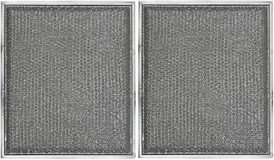 American Metal Filter RBF0901 Aluminum Mesh Grease Filter - 9" x 10-1/2" x 3/32" with Basket - 2 Pack - Wash and Reuse - Compatible with WB2X8391