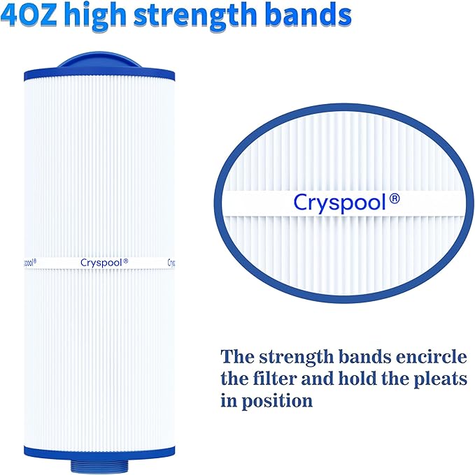 Cryspool® 05040 Filter Compatible with Marquis Spa 20041, 20091, 370-0237, 5CH-502, Marquis 50, PPM50SC-F2M, FC-0195, 50 Sq. Ft Spa Filter Cartridge, 2 Pack