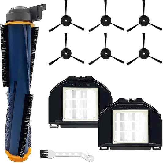 Replacement Parts Kit Compatible with Shark AV2310AE RV2310AE Matrix Robot Vacuum(Not for RV2300/RV2310), 1 Main Brush Roller, 6 Side Brushes, 2 Dustbin Filters, 2 Foam Filters and 1 Cleaning Tool