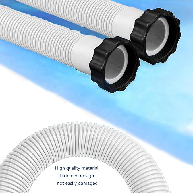 9.8ft 29060E Pool Pump Replacement Hoses for Intexx Pool Accessory Hose-1.5" Diameter Pool Pump Hose Replacement，Fit for 1,500 Higher GPH Filter Pumps Saltwater Systems Sand Filters
