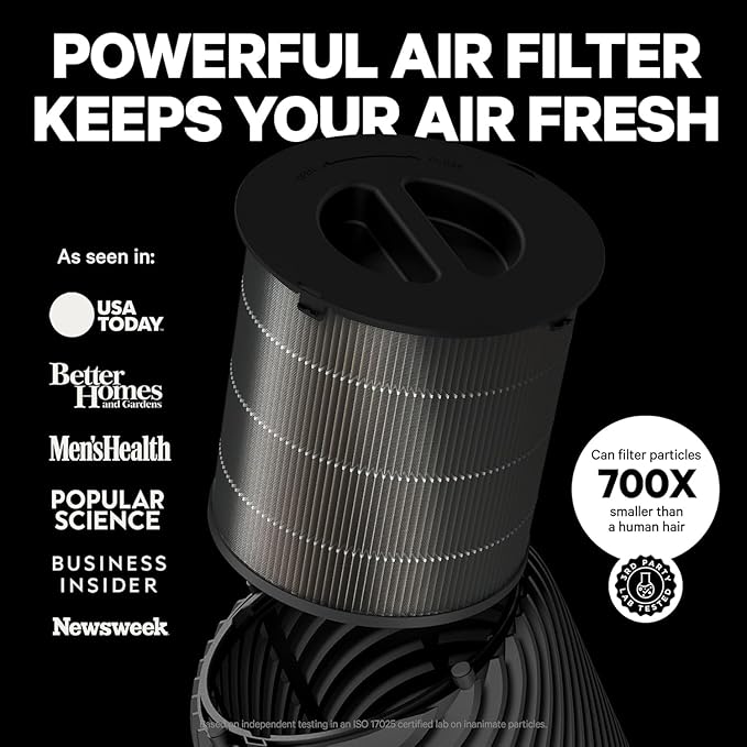PuroAir 130i Smart Air Purifiers for Home Pets Allergies - HEPA + CarbonTech Filter up to 500X Stronger - Cleans Air Fast - Quiet Sleep Mode, Small Room Air Purifiers for Bedroom, Baby, Office, Dorm