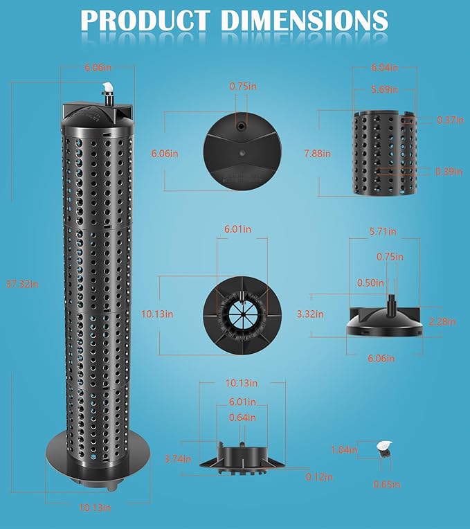 59053800 Pool Filter Center Core Replacement for Clean & Clear Predator 150, 175 and 200 Square Feet Pool/Spa Cartridge Filters CC150 CC200 EC-160353 EC-160355