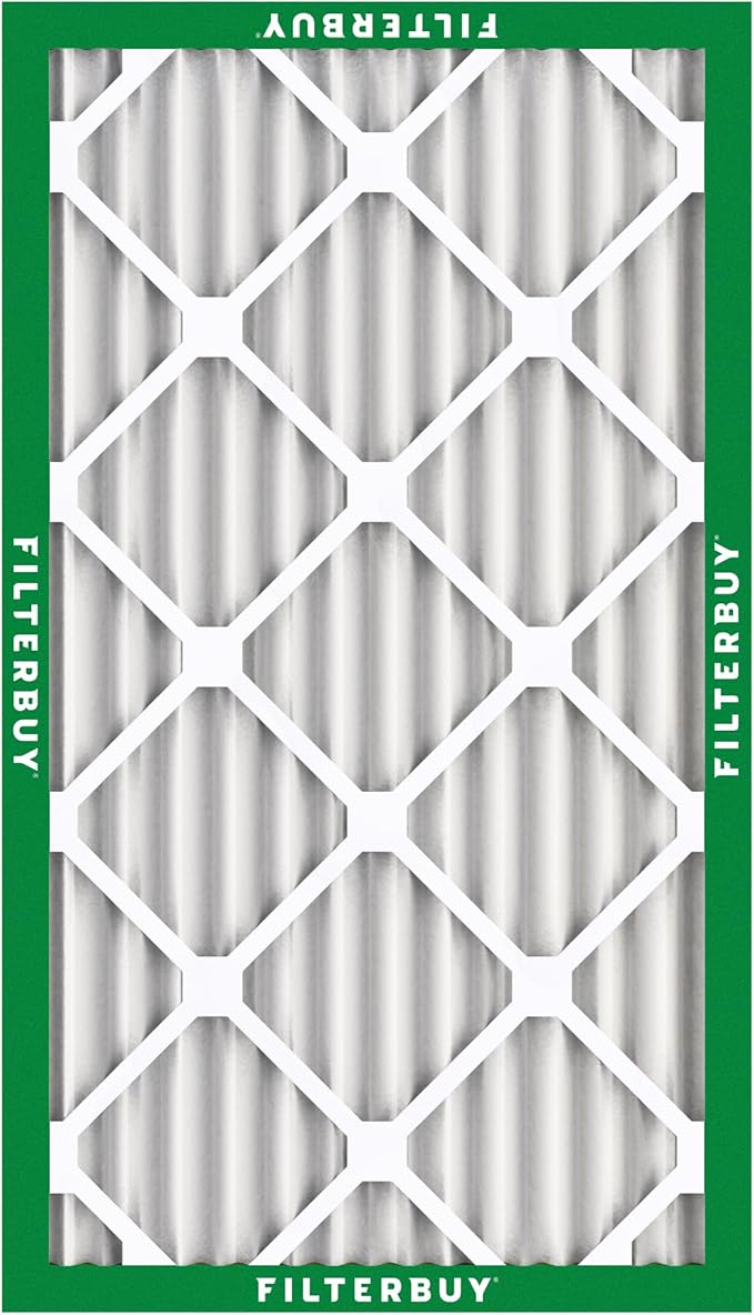 Filterbuy 18x30x2 Air Filter MERV 8 Essential Dust & Allergy Defense (1-Pack), Electrostatic Pleated HVAC AC Furnace Filters Replacement, Made in USA (Actual Size: 17.50 x 29.50 x 1.75)