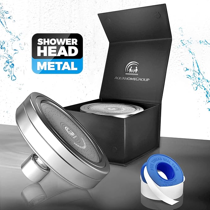 AquaHomeGroup - Filtered Shower Head Chrome & 2 x cartridges