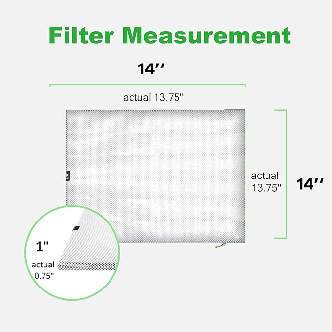 REair 14x14x1 Air filter Pro Kit, Washable and Reusable Air Filter 14x14x1 for AC HVAC Furnace, MERV 8 Air Filters Machine Washable & Dryer Friendly, AC Furnace Air Filter, Include 2 Filters&1 Frame