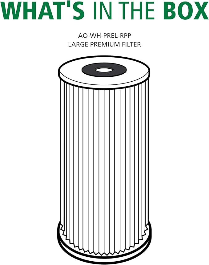 AO Smith 4.5"x10" 40 Micron Sediment Water Filter Replacement Cartridge - NSF/ANSI 42 Certified - For Whole House Filtration Systems - AO-WH-PREL-RPP