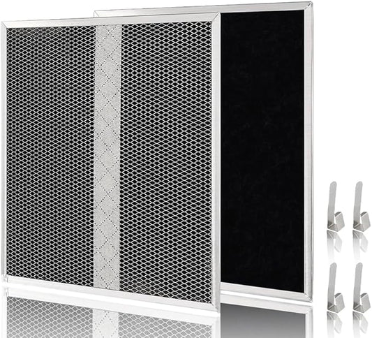 HPF30 Charcoal Filters Non-Ducted Charcoal Filter Compatible with Broan Range Hood Filter S97020466 14-5/8'' x 12-7/8'' replacement nu-tone stove hood for kitchen 2Pack (XC)