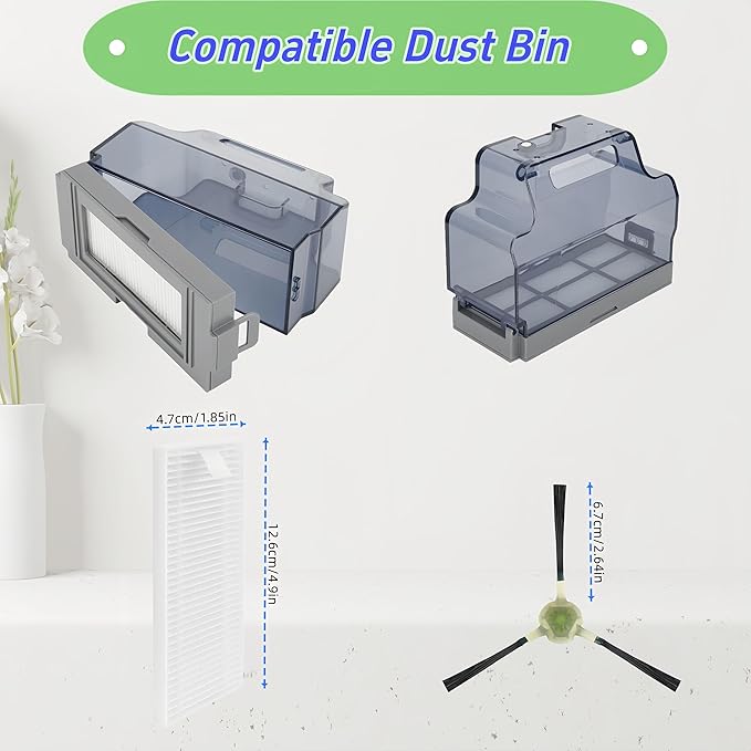 M210 Filters Replacement Brush Parts for Lefant M210 OKP K2 K3 K3A K4 K5 M210S M210B M213 Accessories Side Sweep Brush HEPA Filter Size 5.0 * 1.9 Inch