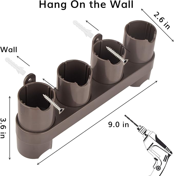 Fullclean Accessories Mount Holder for Dyson V15 V8 V7 V10 V11 Absolute Animal Trigger Motorhead Attachments With Expansion Screws Wall Mount Organizer for Dyson V8 V7 V10 V11 Tools