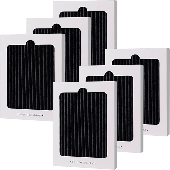 6-Pack Refrigerator Air Filter Replacement Bundle – Odor-Absorbing Design for Models 242047804, 242047801, 242061001