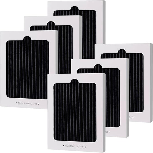 6-Pack Refrigerator Air Filter Replacement Bundle – Odor-Absorbing Design for Models 242047804, 242047801, 242061001