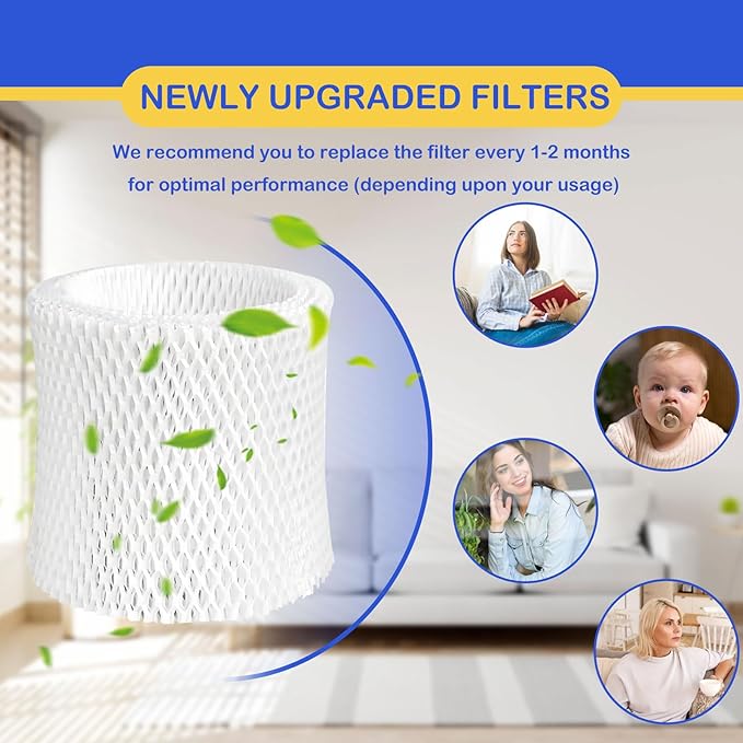 Humidifier Wicking Replacement Filter Compatible with Canopy Bedside and Nursery Humidifier, Wood Pulp & Paper Filter, 6 Pack