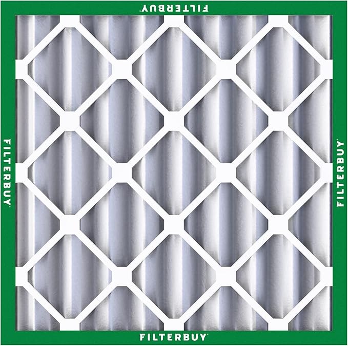 Filterbuy 24x24x4 Air Filter MERV 8 Essential Dust & Allergy Defense (6-Pack), Electrostatic Pleated HVAC AC Furnace Filters Replacement, Made in USA (Actual Size: 23.38 x 23.38 x 3.63)
