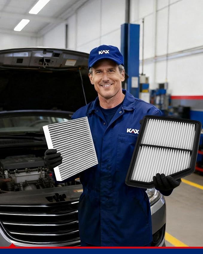 KAX Engine & Cabin Air Filter Kit, Repalcement for Honda Civic 2016-2026 2.0L, HR-V 2023-2025, Replace# CA12051 CF11182