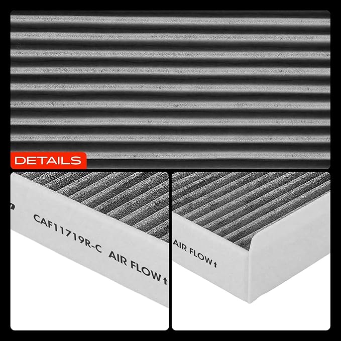 A-Premium Cabin Air Filter with Activated Carbon Compatible with Mercedes-Benz C300, C350e, C400, C43 AMG, C450 AMG, E300, E350, E53 AMG, GLE350, GL450, GLC300, GLS63 AMG, CLS53 AMG, G550, AMG GT 63