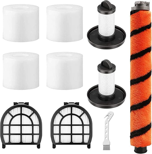 4 Pack Foam & Felt Filters, 1 Soft Main Brush, 2 Pre-Motor Filter & 2 Post-Motor Hepa Filter for Shark LZ600, LZ601, LZ602, LZ602C APEX UpLight Lift-Away DuoClean Vacuum Cleaner # XFFLZ600 & XHFFC600