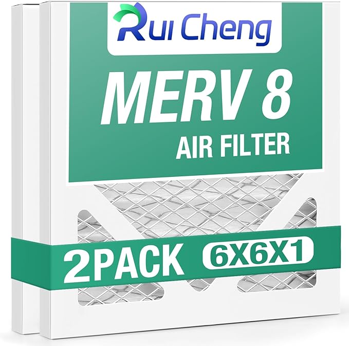 2 Pack Updated 6x6x1Air Filter, pertain Merv 8 HVAC Pleated A/C Furnace Filters (Actual Size: 5.75.5x5.75.5x0.75)