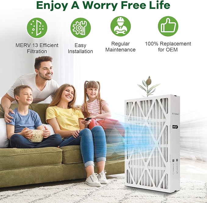 2 Packs Upgrade FLRQB5FR17M11 MERV 13 Filter 16.7" x 26" x 4.7" Compatible with Trane TFM175B0FR0 FLRQB5FR17M13 Air Filter, Replacement for QuikBox Media Filter