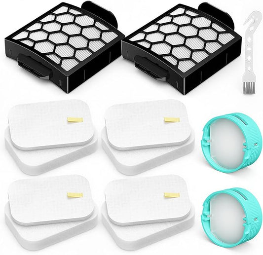 ZU102 Filter Replacement for Shark Rotator Pet Upright Vacuum ZU100 ZU102, 2 HEPA + 4 Foam & Felt + 2 Odor Neutralizer Cartridges, Pet Hair & Odor Control Vacuum Filter Kit