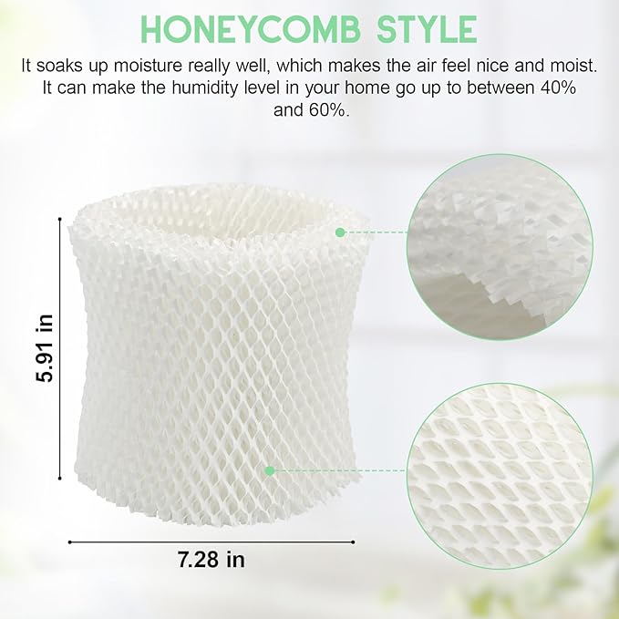 Humidifier Filters Replacement for Honeywell HC-888, HC-888N, Filter C, HCM-890, HEV-320 Series, Compatible with Duracraft DCM-200, DH-890 2-Pack