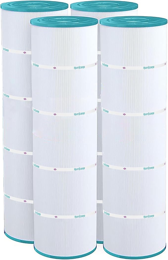 Hurricane Filters 4 Pack HF7487-04 Advanced Pool Filter Cartridge - Replacement for PA100N, Unicel C-7487, Filbur FC-1270, Hayward Super-Star-Clear C4000, SwimClear C4020