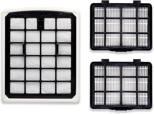 Vacuum Cleaner Filter Replacement Fit For Eureka NEN180 NEN186BL, Dust Cup Filters, Hepa Filters Fit For Eureka Bagless Canister Vacuum Cleaners (3pc-1Dustcup Filter &2 HEPA Filter)